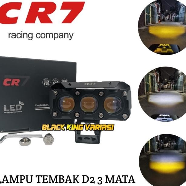 Lampu Sorot Laser Mobil Motor Led Sql 3 Mata Cr7