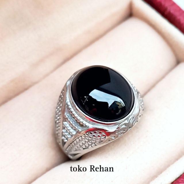 Cincin Batu Kecubung Tanduk Size Medium