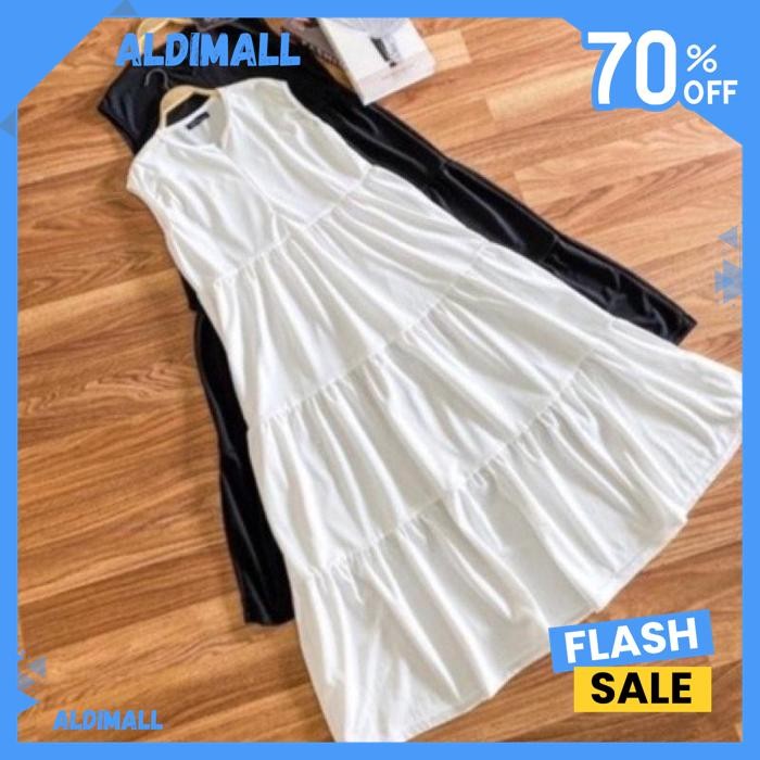 FLARE DRESS (READY STOK) INNER DRESSLONG DRESS TANPA LENGANBAHAN KATUN SHAKILAMAXI DRESS FLARE WANIT