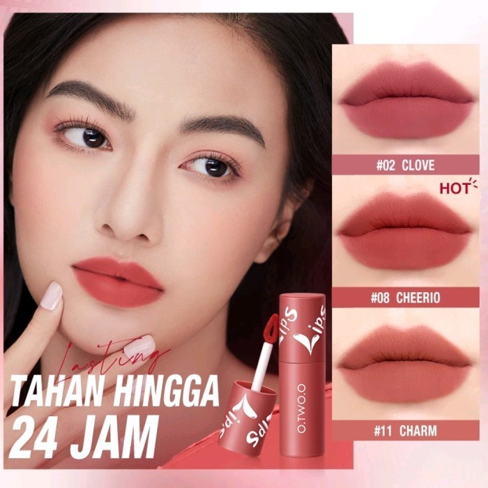 O.TWO.O Velvet Matte Liptint Lip & Cheek Mud Lip Gloss Lipstick lipstik