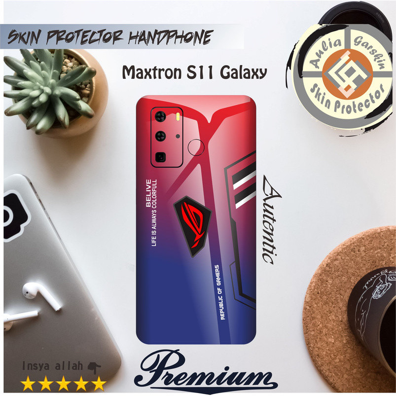 *2Piece* Maxtron S11 Galaxy Garskin Stiker Casing Custom Bebas Dan Bayar Ditempat