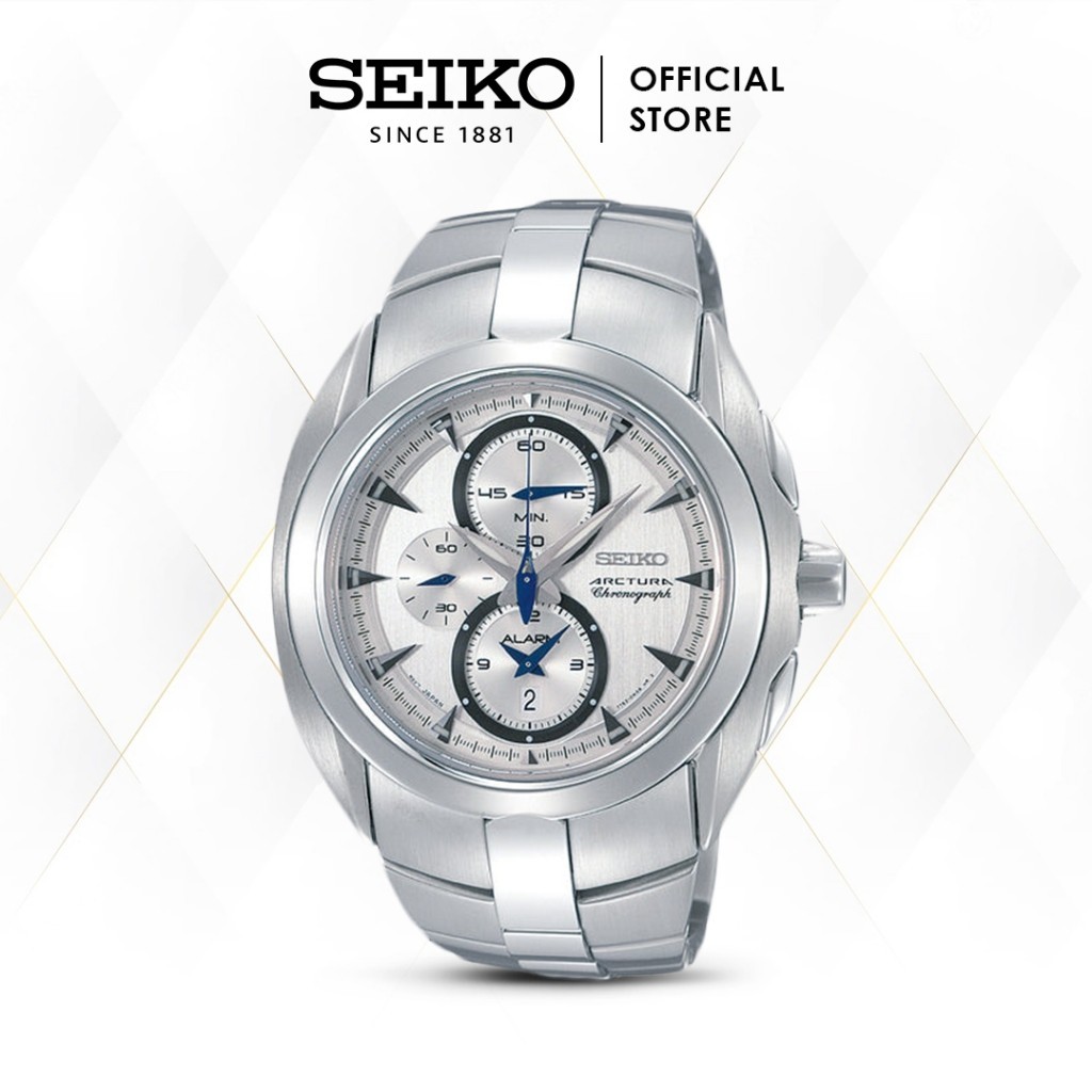Seiko Arctura Chronograph Alarm Silver SNAC15P1 SNAC15 Original