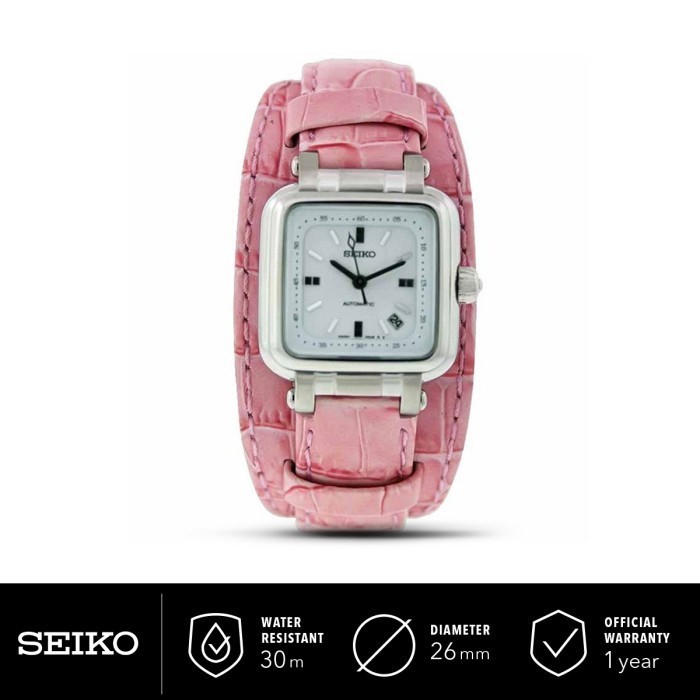 Jam Tangan Wanita Seiko Automatic Leather SUF033K2 Kulit Original
