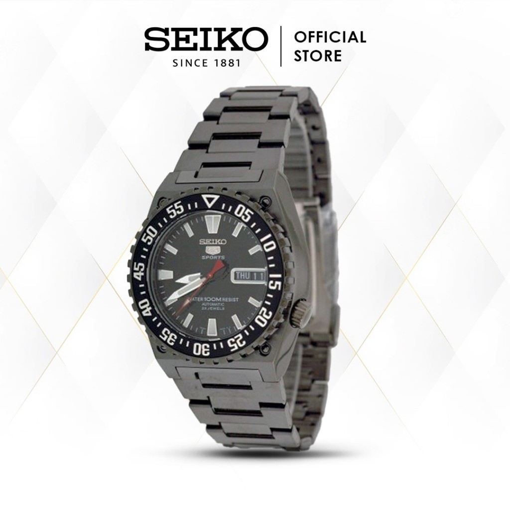 Jam Tangan Pria Seiko 5 SNZD73K1 Stainless Steel Black Dial SNZD73 Automatic Original