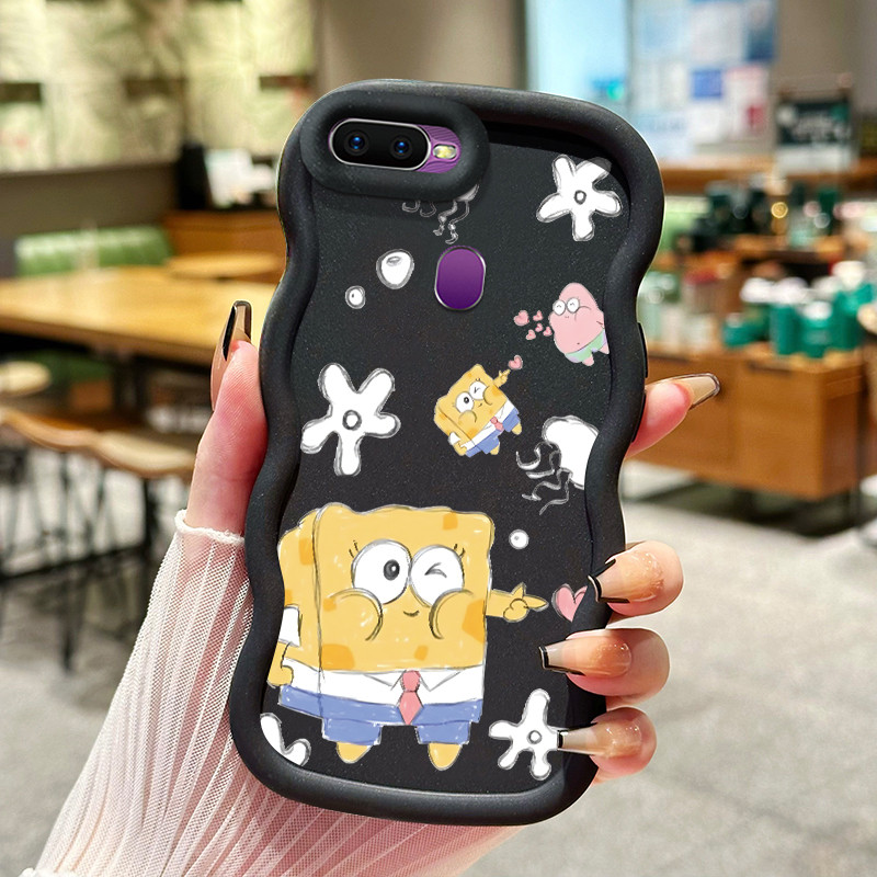 Casing Hp Untuk OPPO F9 F9 Pro Realme 2 Pro U1 Case Casing ponsel Softcase HP pola SpongeBob silikon