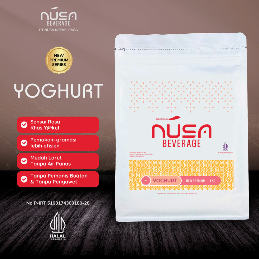 

NUSA BEVERAGE Yoghurt Premix Powder 1Kg Untuk Bisnis Coffee Shop & Bar & Lounge
