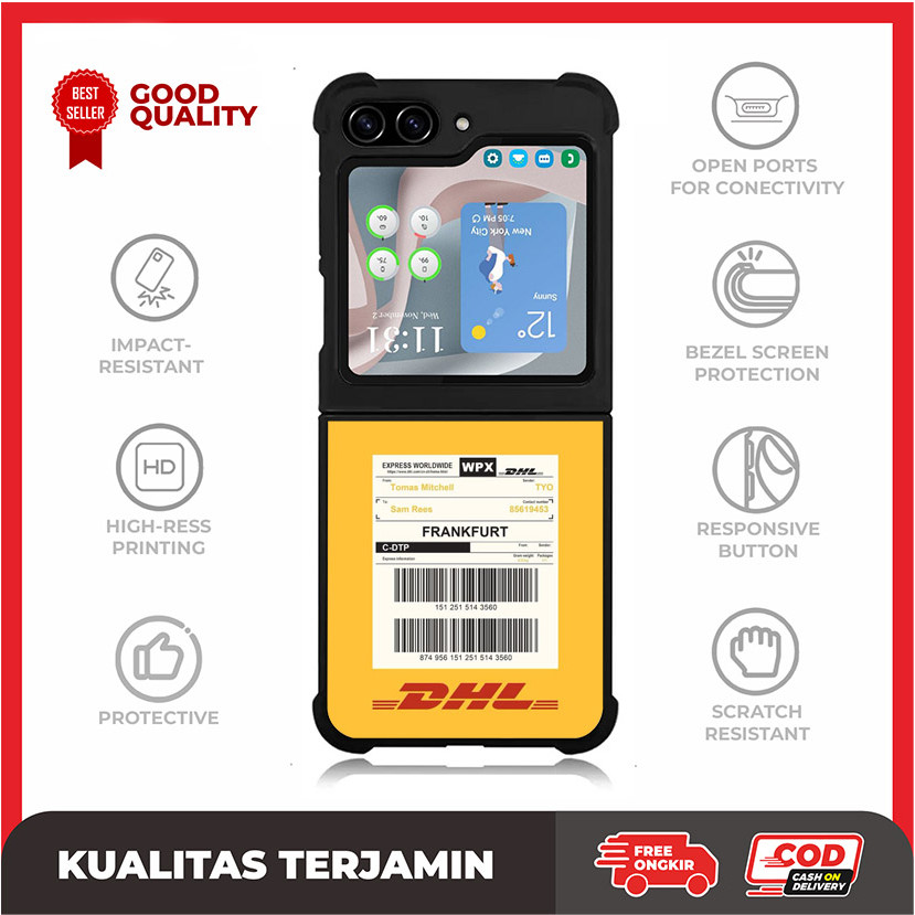 Casing Case Samsung Z Flip 6 5 4 3 , Z Fold 6 5 4 3 5G DHL AE3663 Hardcase Custom A18