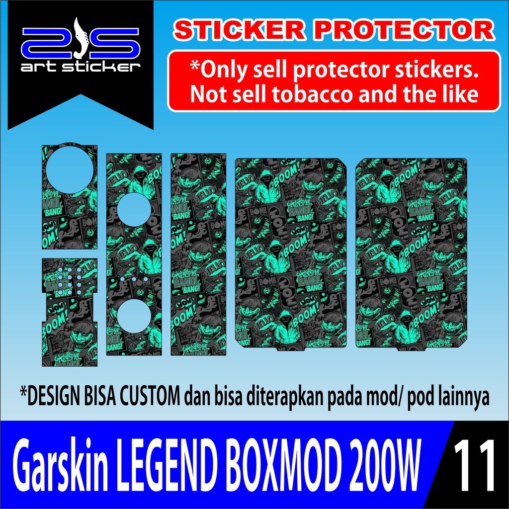 Buy1Get1 Legend Boxmod 200w Itachi Garskin Stiker Fullbody Premium Bisa Custom Bukan Case