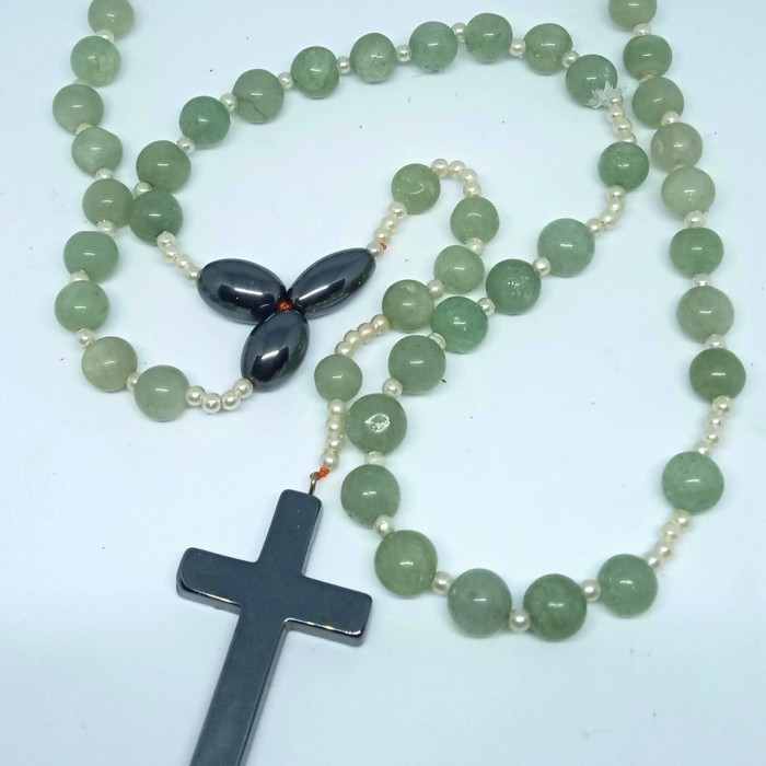 Kalung Rosario Batu Giok