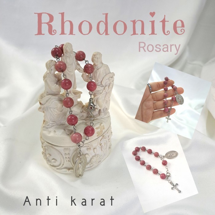 Gelang Rosario Rantai Rhodonite
