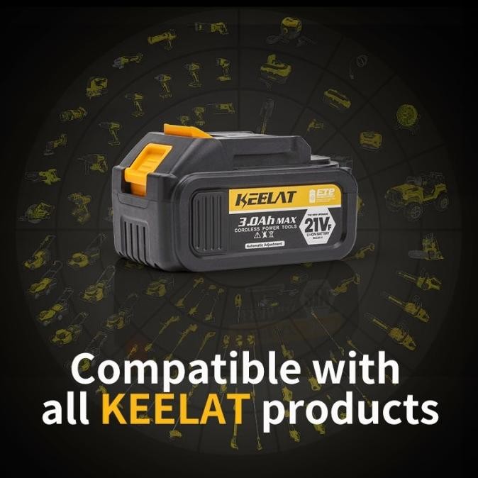 KEELAT 8" Kipas Angin Listrik Baterai Lithium Portable 6.0Ah LXT IRF