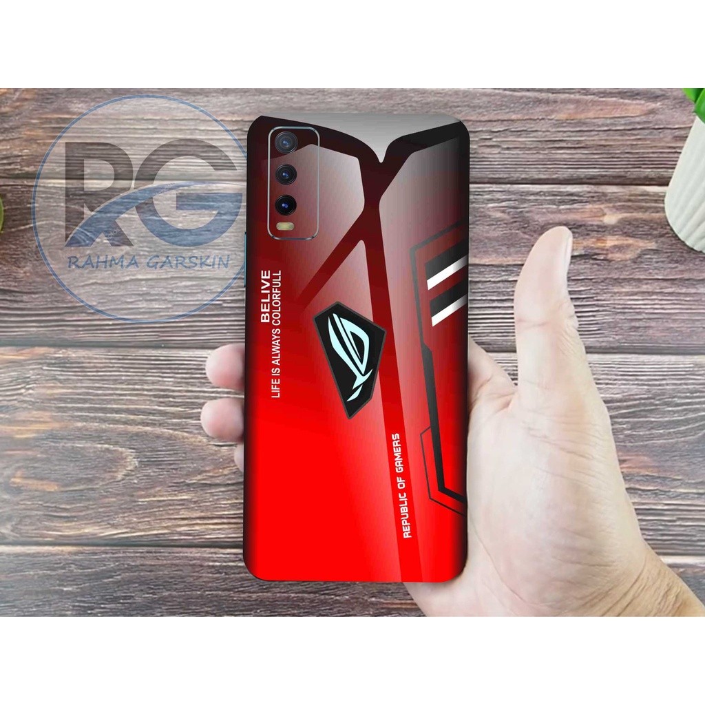 Vivo Y12s Garskin/Stiker Case Bisa Custom Motif - 2Pcs