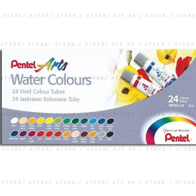 

Cat Air Pentel Arts 24 Water Colours (Wfrs-24) Original Dan Terpercaya