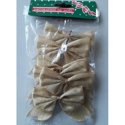 

Promo Hiasan Dekorasi Natal Ornamen Pita Kain Emas Glitter Isi 6 Pcs Murah
