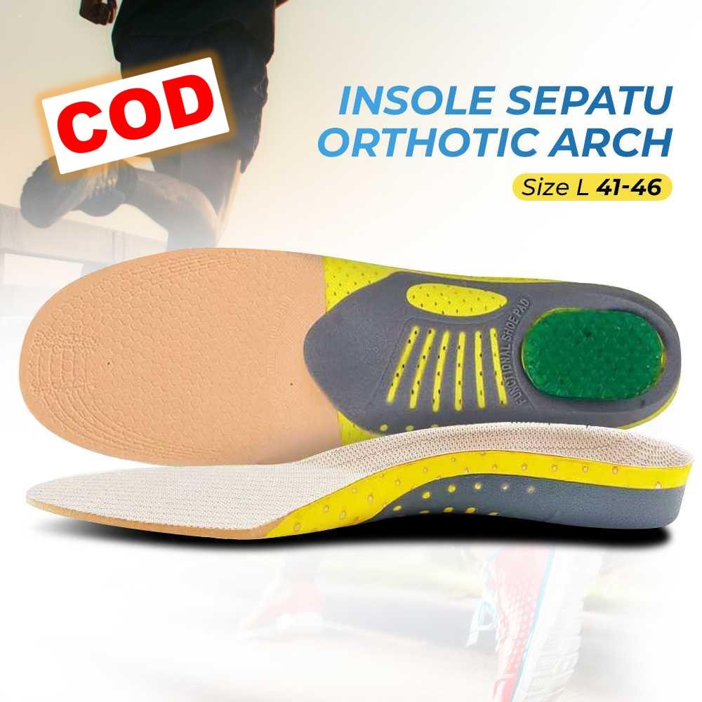 Insole Sepatu Anti Sakit Alas Kaki Olahraga Jalan Jogging Nyaman Kesehatan Orthopedi