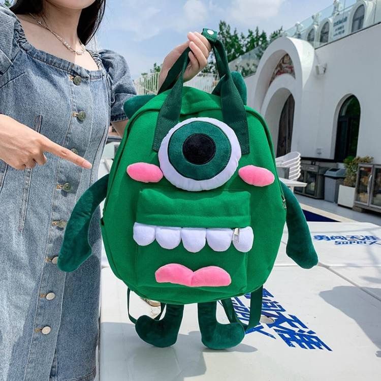 Tas Sekolah Bulu Lucu untuk Wanita, Tas Sekolah Gaya Korea Lucu untuk Wanita ins Ransel Punggung Kar