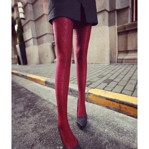 Stoking Beludru Pantyhose Sutra Cerah Bunga Bola Kaus Kaki Cantik Vintage