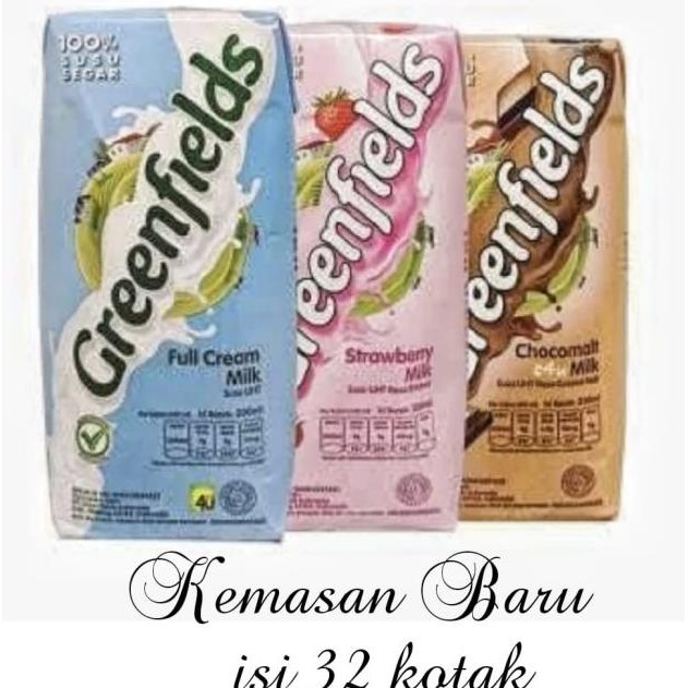 

Susu Greenfields Uht 200Ml Isi 32 Kotak
