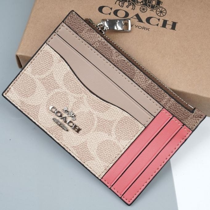 

TERMURAH - Coach Card Holder In signature Canvas