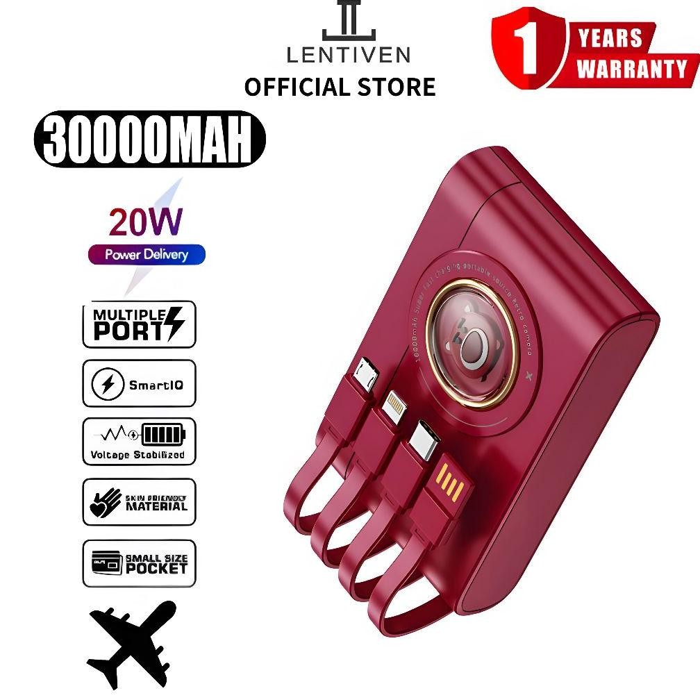 Powerbank Fast Charging 30000Mah Quick Charge Fast Charging Mini Type C Powerbank Murah Wireless