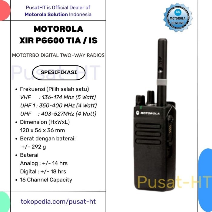 Ht Motorola Xir P6600I Uhf Tia Original P 6600I Tia P-6600 Tia