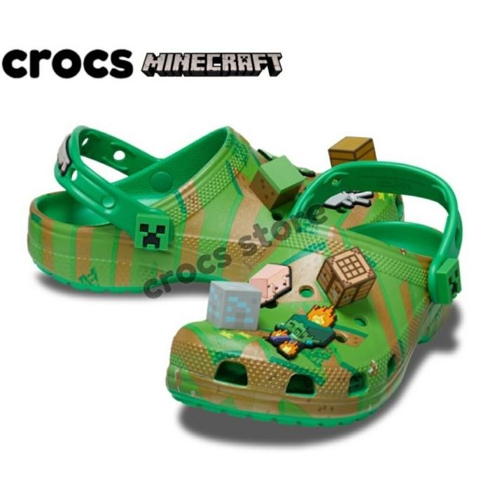

SANDAL CROCS CLASSIC MINECRAFT ELEVATED CLOG KID / SENDAL ANAK CS