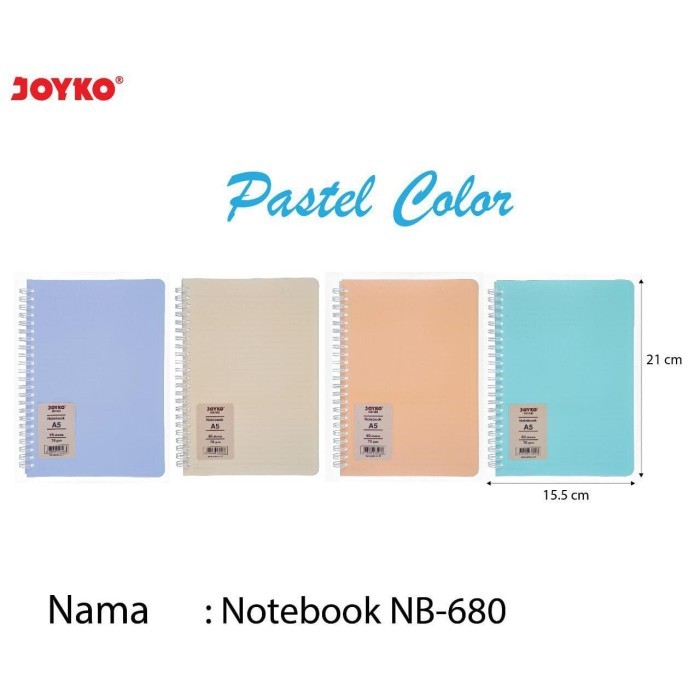 

Beli - Joyko Note Book Notebook Agenda Buku Ring Spiral A5 Nb-680 Pastel