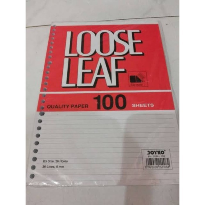 

Beli - Kertas Loose Leaf Joyko B5 100/Isi Kertas File B5 100/Binder Joyko