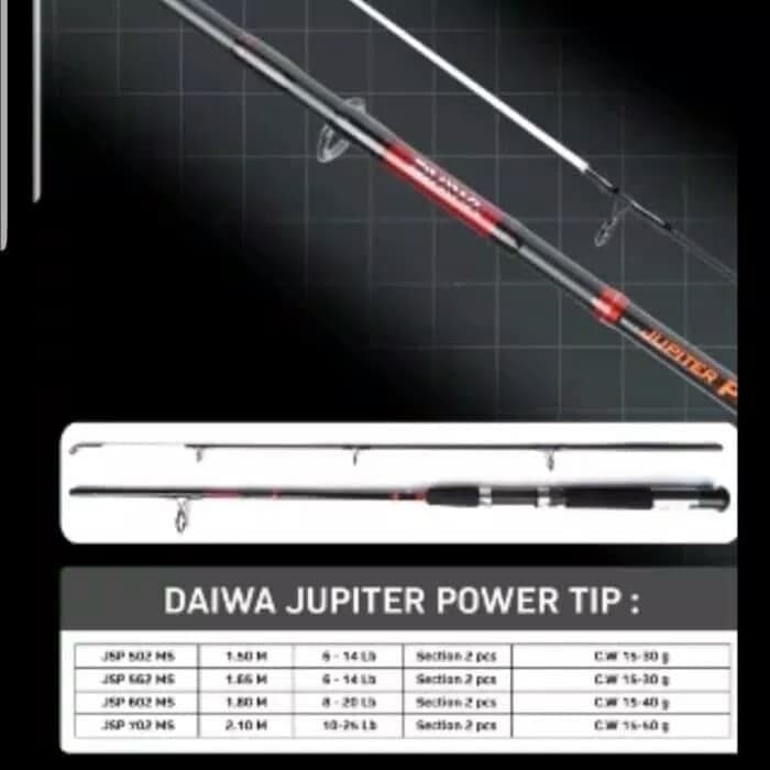 Joran Pancing Daiwa Jupiter Power Tip Carbon 180 Asli Terlaris Terbaik