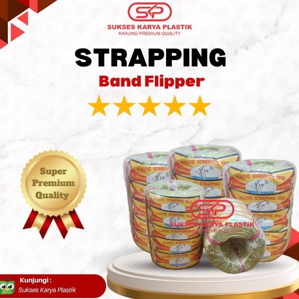 

TALI STRAPPING BAND / KLAM 1 PACK LEBAR 15 MM (5 ROLL) MERK FLIPPER