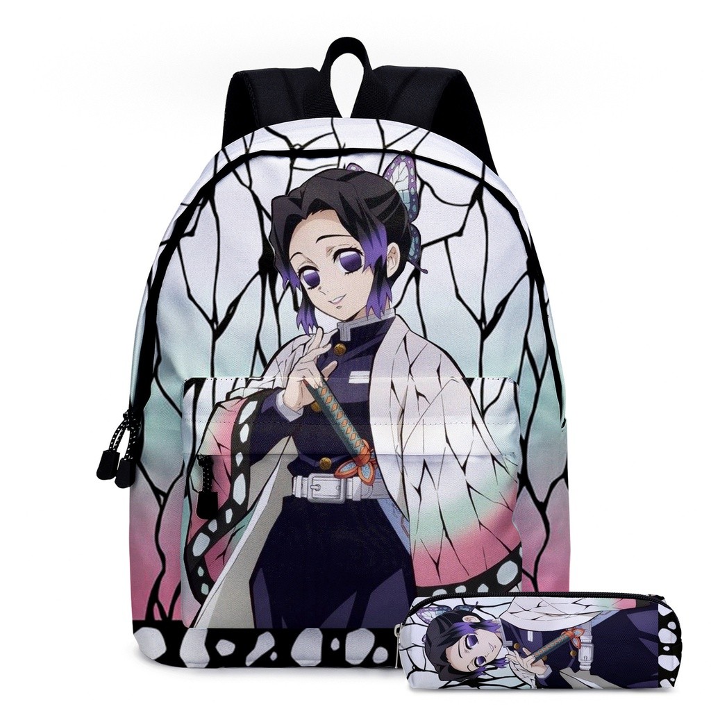 

Set 2 Buah Ransel Karakter Anak-anak Demon Slayer Kochou Shinobu Tas Sekolah untuk Anak Perempuan Laki-laki Kotak Pensil Perlengkapan Sekolah Lucu Modis Kartun |FF3D901D|