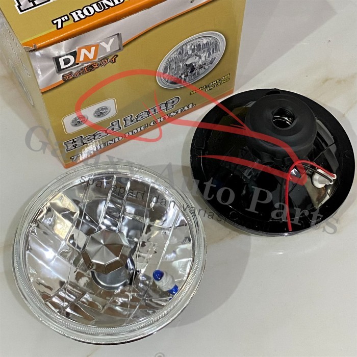 Headlamp head lamp lampu mobil motor bulat 7 inch crystal kristal
