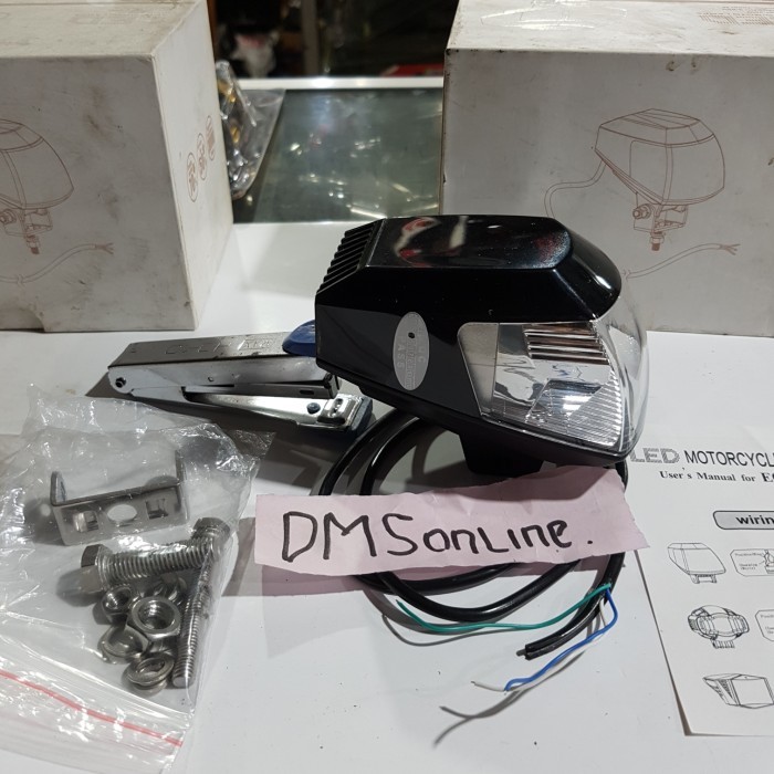 Lampu Sorot Led + charger Usb Hp Motor, Lampu Tembak Sorot Motor