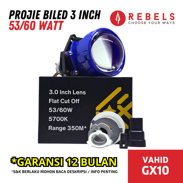 VAHID Biled Projie GX10 3inch Lampu Motor Mobil ORI Bergaransi