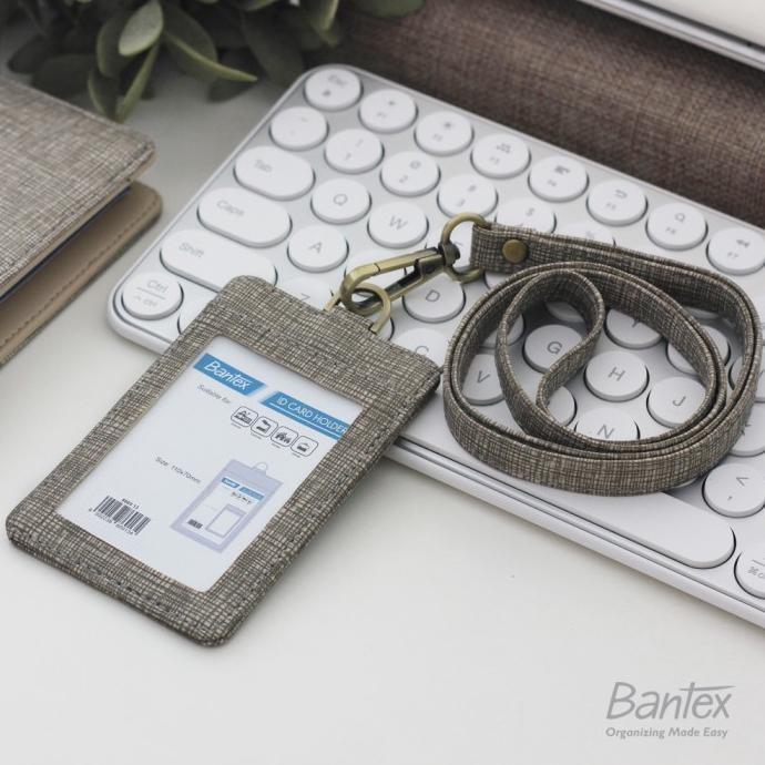 

Update Bantex Name Tag Id Card Holder Kulit Beige 8869 13 Tali Lanyard