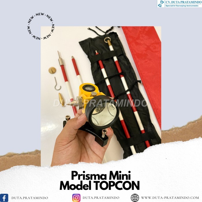 

newgan!! Mini Prism / Prisma Mini Model TOPCON + Mini Stick Pole