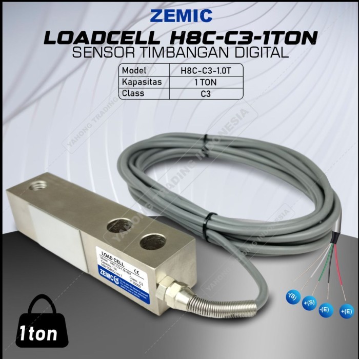 

newgan!! Load Cell Timbangan Digital 1TON Loadcell Zemic H8C 1 TON