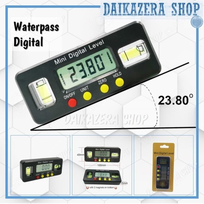 

newgan!! Waterpass Digital Alat Ukur Digital Inclinometer Level With Magnetics