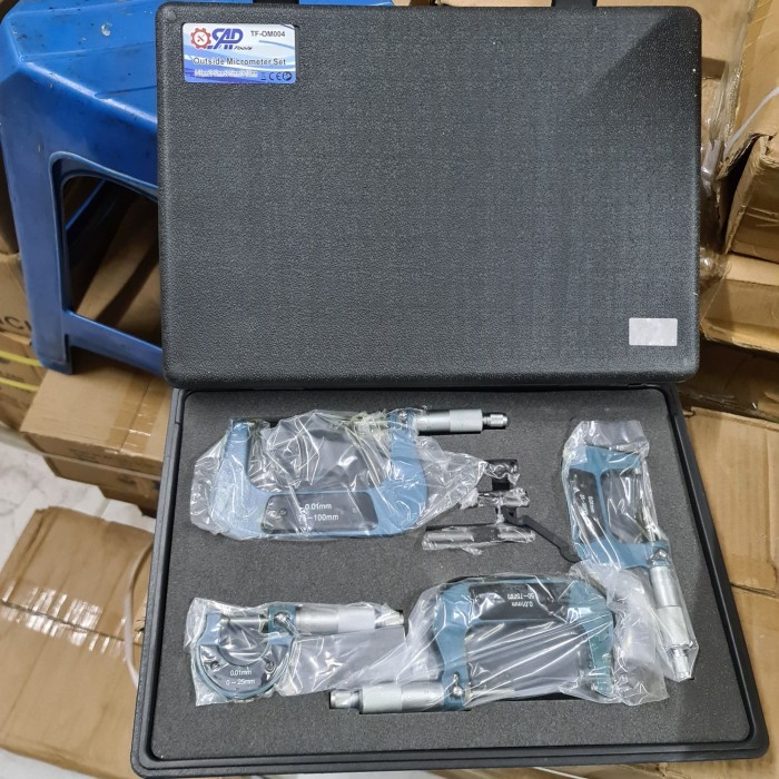

newgan!! outside micrometer set 0-25mm 25-50mm 50-75mm 75-100mm micrometer luar