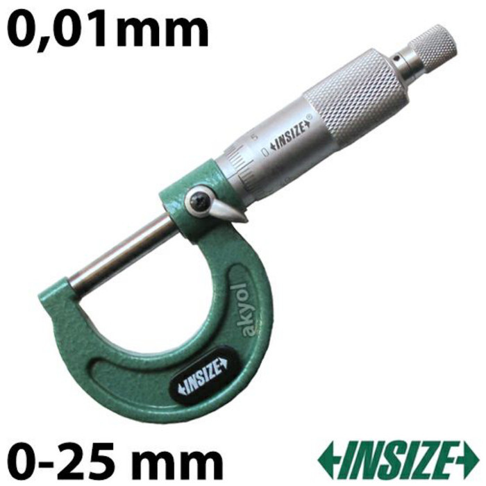 

newgan!! outside micrometer 0-25MM INSIZE 3203-25A ukur ketebalan mikrometer