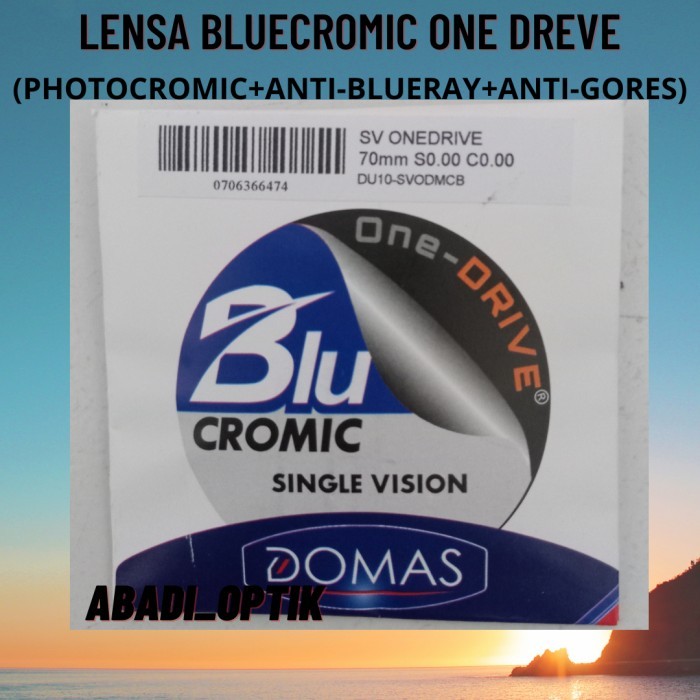 Kacamata Bluecromic One Drive Domas, Lensa Photocromic Blueray Drive