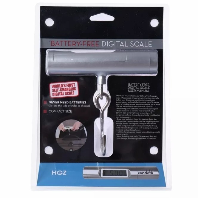 

newgan!! Timbangan Koper HGZ Digital Scale Condotti Original - Silver