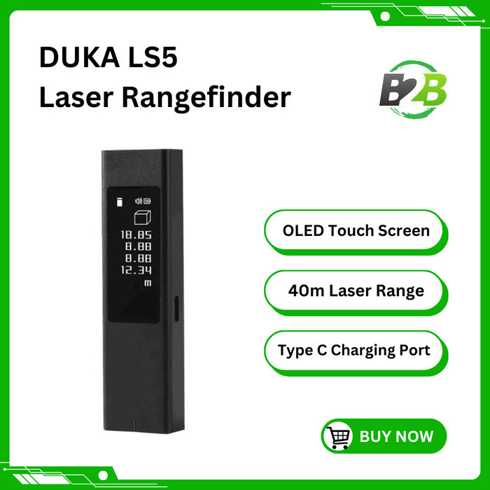 

newgan!! DUKA LS-5 40m Laser Range Finger Measurement Meteran Digital LS5 LS 5