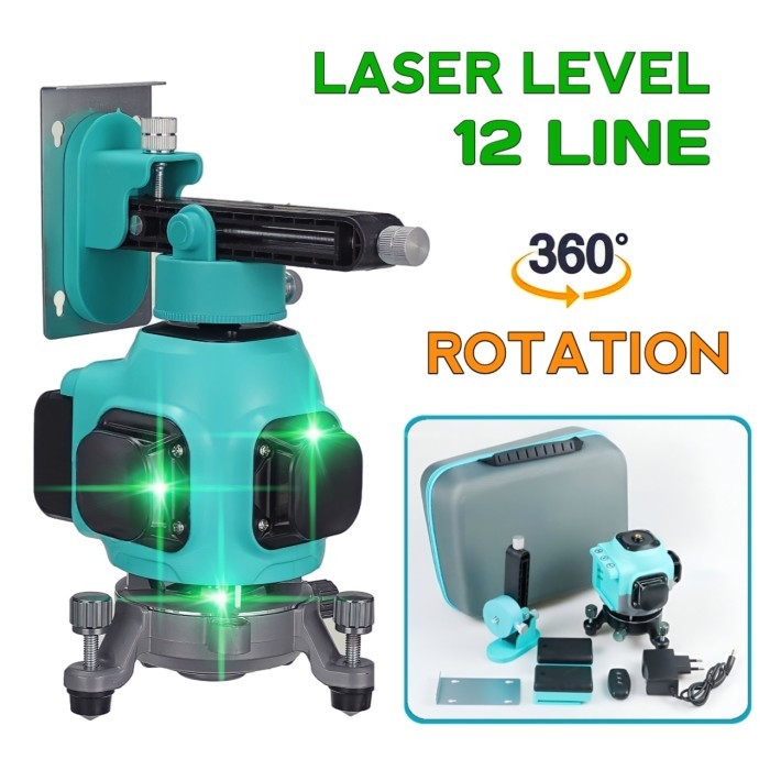 

newgan!! Laser Level 12 Line 4D Laser Siku Bangunan Remote Android Lai Chuang