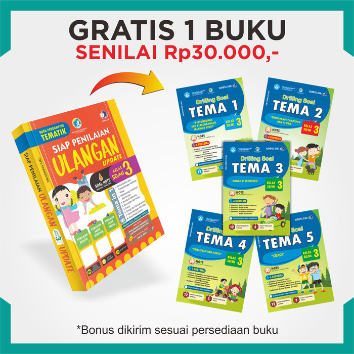 

BUKU SIAP PENILAIAN ULANGAN SD MI Kelas 3 -Pendamping Tematik-