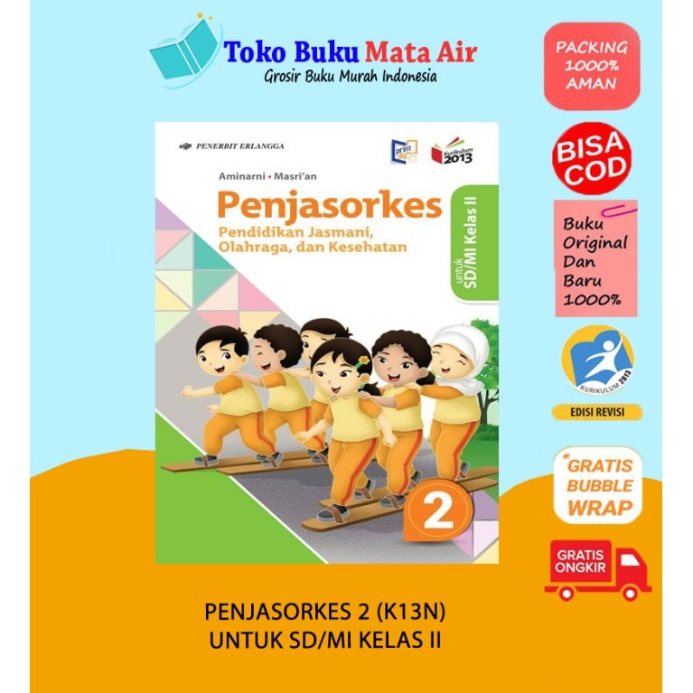 

BEST SELLER PENJASORKES 2 UNTUK SD/MI KELAS II ( K13N ) ERLANGGA