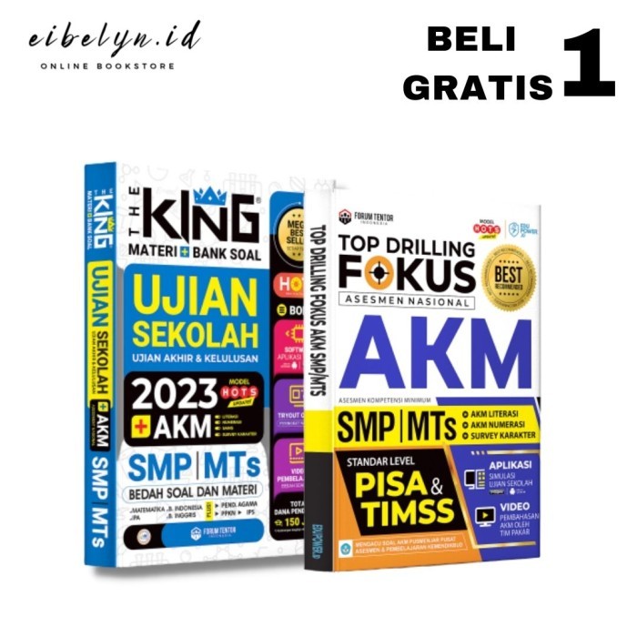 

BUKU BEST SELLER THE KING UJIAN SEKOLAH + AKM SMP 2022-2023