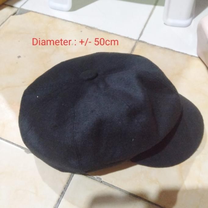Topi Wanita Topi Korea Fashion Topi Hitam
