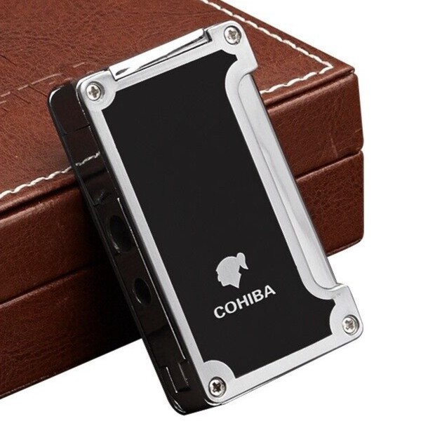 Cohiba Cigar Lighter Single Fire Jet Blue Flame Cerutu Korek Gas Api Diskon