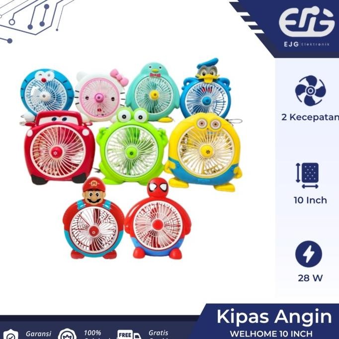 Sale Kipas Karakter Welhome 10Inc Kipas Boxfan Welhome Karakter